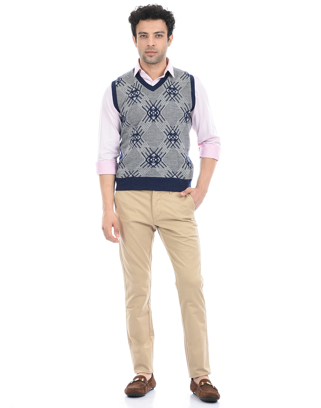 Cloak & Decker by Monte Carlo Men Self Design Multicolor Reversible Pullover Sweater